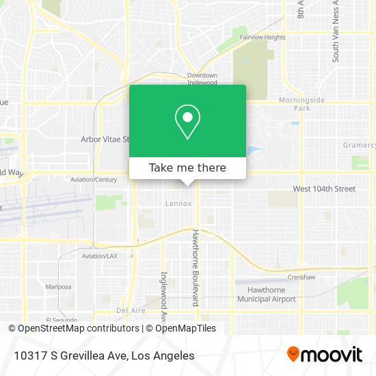 10317 S Grevillea Ave map