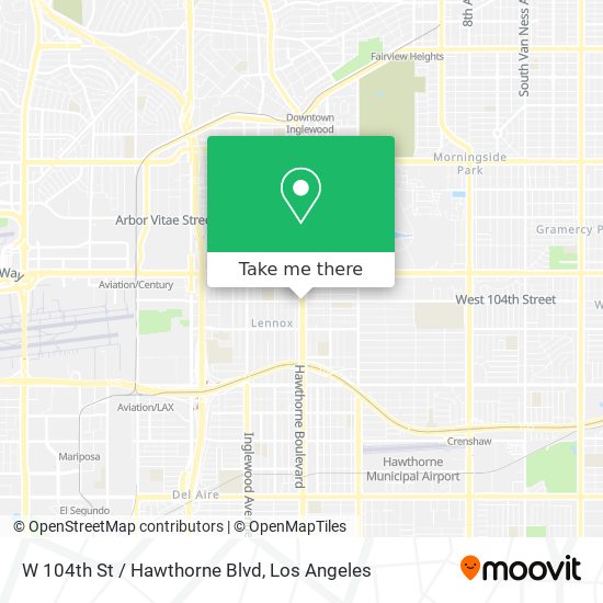 Mapa de W 104th St / Hawthorne Blvd