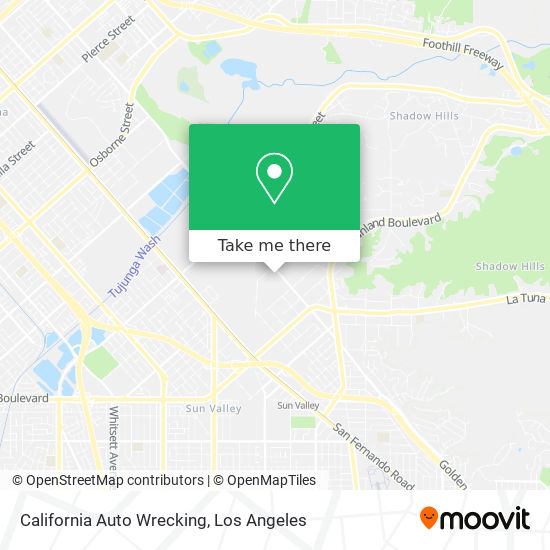 Mapa de California Auto Wrecking