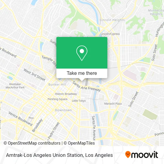 Amtrak-Los Angeles Union Station map