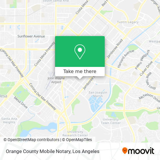 Mapa de Orange County Mobile Notary