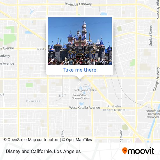 Disneyland Californie map