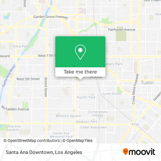 Santa Ana Downtown map