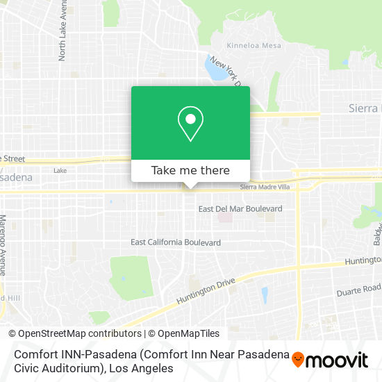 Comfort INN-Pasadena (Comfort Inn Near Pasadena Civic Auditorium) map