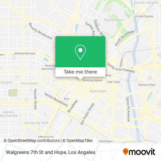 Mapa de Walgreens 7th St and Hope