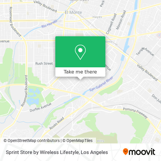 Mapa de Sprint Store by Wireless Lifestyle