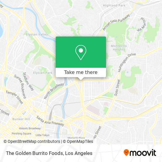 The Golden Burrito Foods map