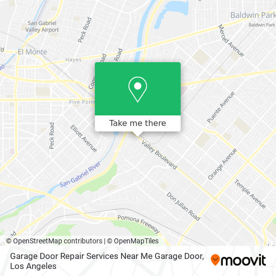 Mapa de Garage Door Repair Services Near Me Garage Door