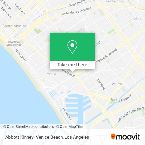 Mapa de Abbott Kinney- Venice Beach