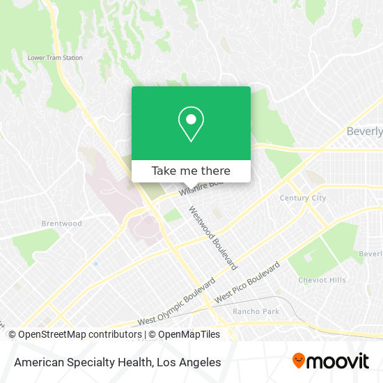 Mapa de American Specialty Health