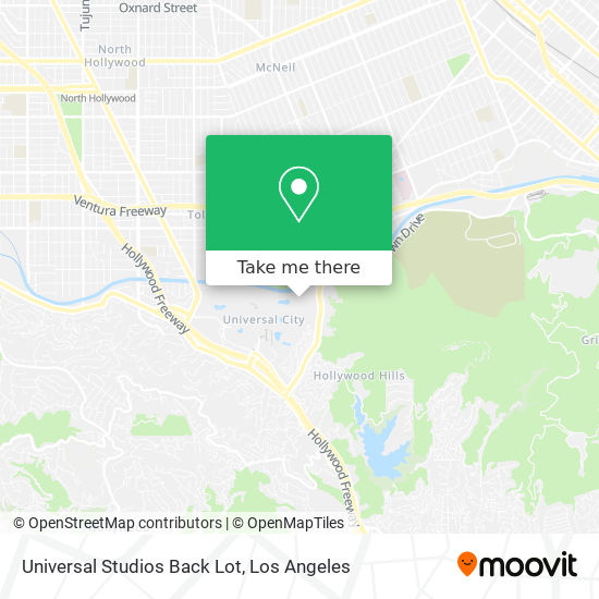 Universal Studios Back Lot map