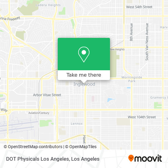 DOT Physicals Los Angeles map