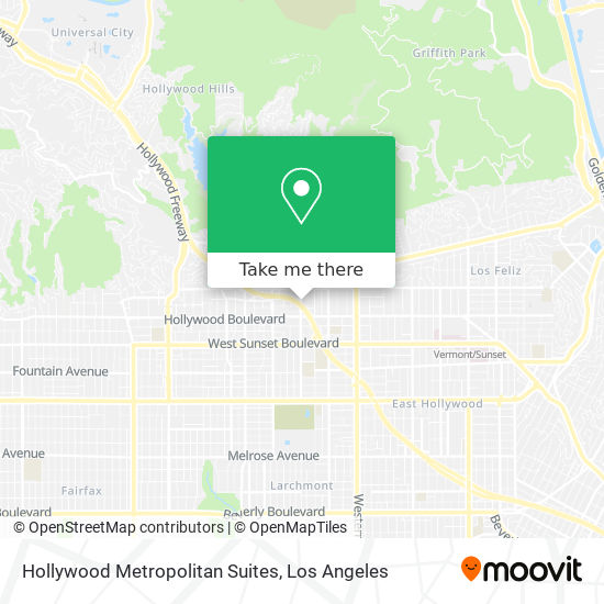 Mapa de Hollywood Metropolitan Suites