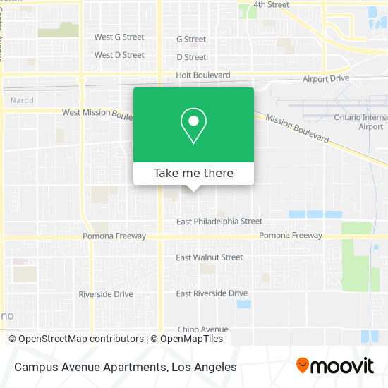 Mapa de Campus Avenue Apartments