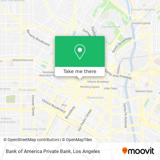 Bank of America Private Bank map