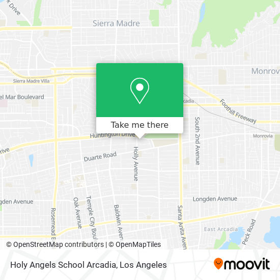 Holy Angels School Arcadia map