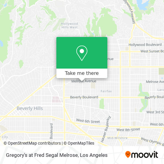 Gregory's at Fred Segal Melrose map
