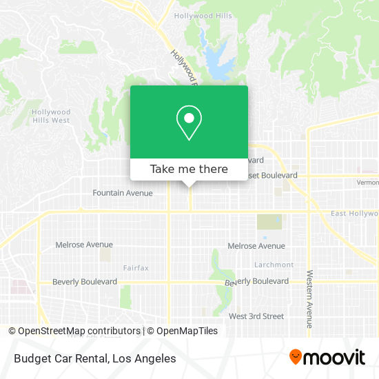 Budget Car Rental map