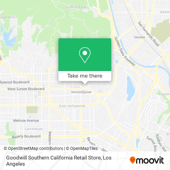 Goodwill Southern California Retail Store map
