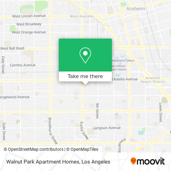 Mapa de Walnut Park Apartment Homes