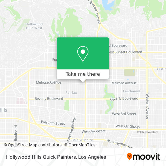 Hollywood Hills Quick Painters map