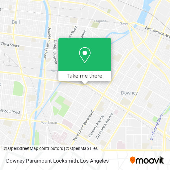 Downey Paramount Locksmith map