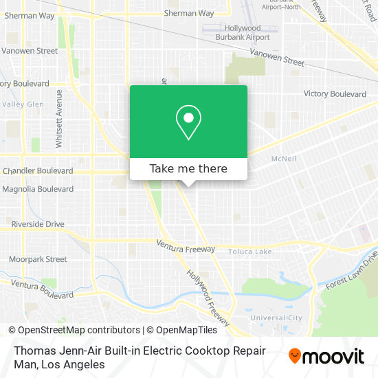 Thomas Jenn-Air Built-in Electric Cooktop Repair Man map
