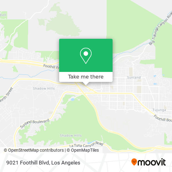 Mapa de 9021 Foothill Blvd