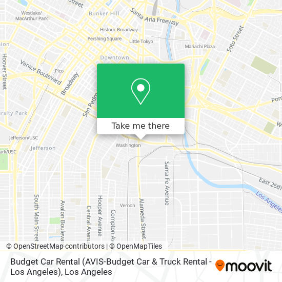 Budget Car Rental (AVIS-Budget Car & Truck Rental - Los Angeles) map