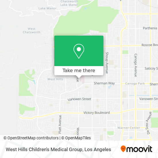 West Hills Children's Medical Group map