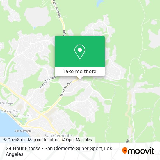 Mapa de 24 Hour Fitness - San Clemente Super Sport
