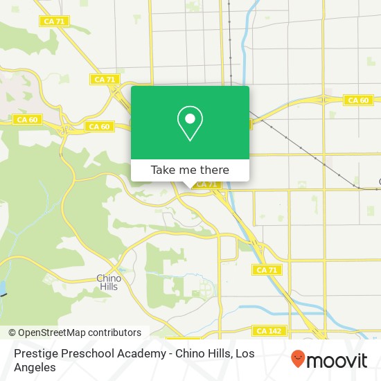 Mapa de Prestige Preschool Academy - Chino Hills