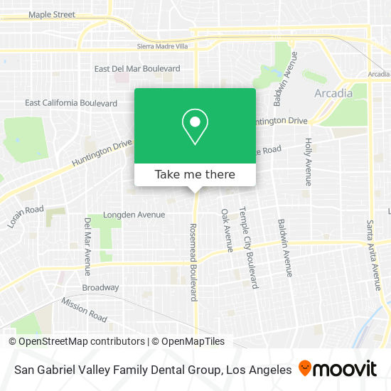 San Gabriel Valley Family Dental Group map