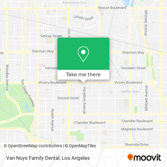 Van Nuys Family Dental map