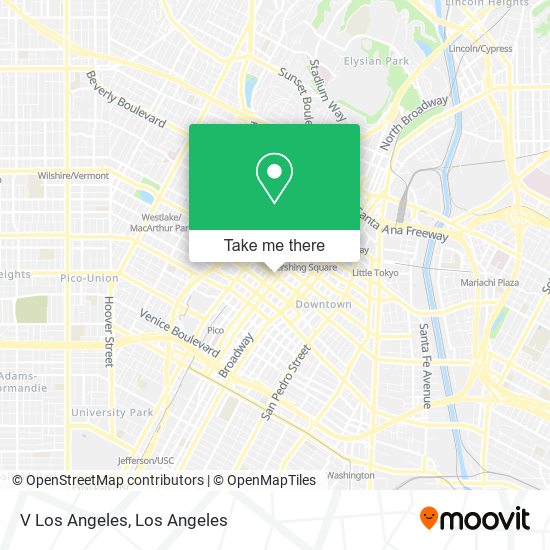 V Los Angeles map