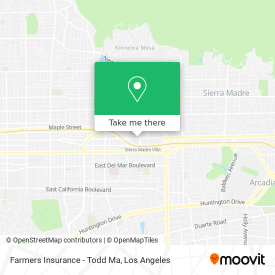 Farmers Insurance - Todd Ma map