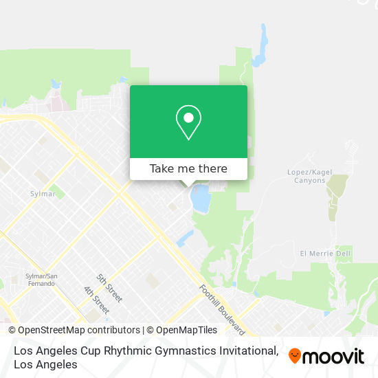 Los Angeles Cup Rhythmic Gymnastics Invitational map