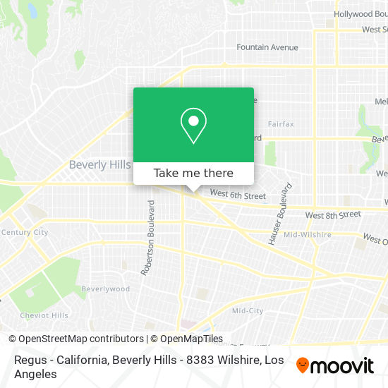 Regus - California, Beverly Hills - 8383 Wilshire map