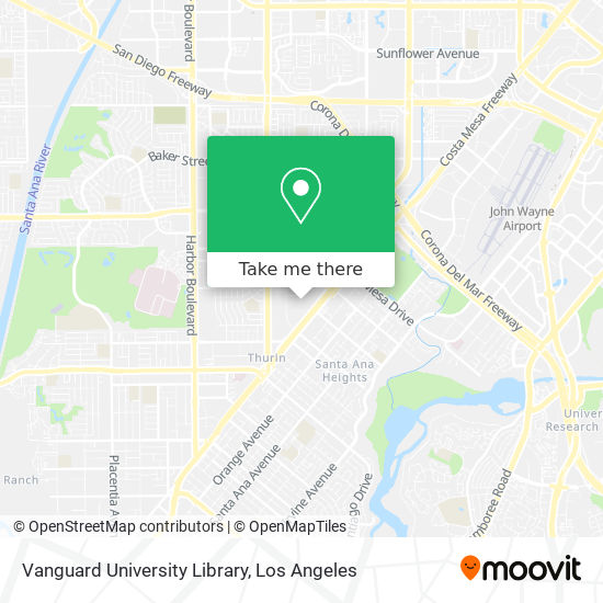 Vanguard University Library map