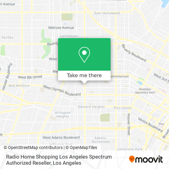 Mapa de Radio Home Shopping Los Angeles Spectrum Authorized Reseller