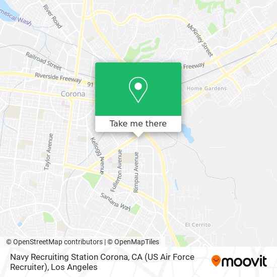 Mapa de Navy Recruiting Station Corona, CA (US Air Force Recruiter)