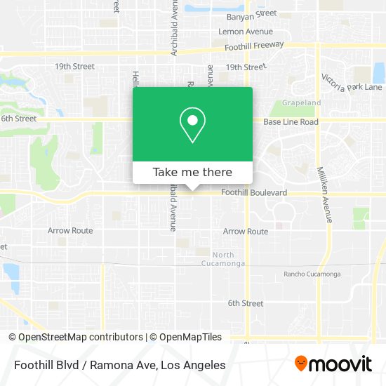 Foothill Blvd / Ramona Ave map