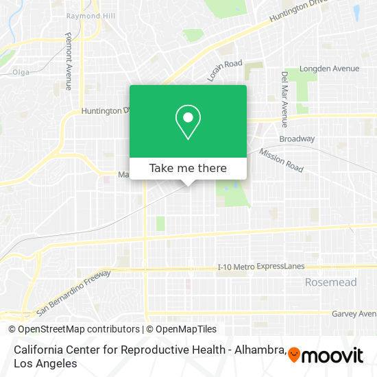 California Center for Reproductive Health - Alhambra map