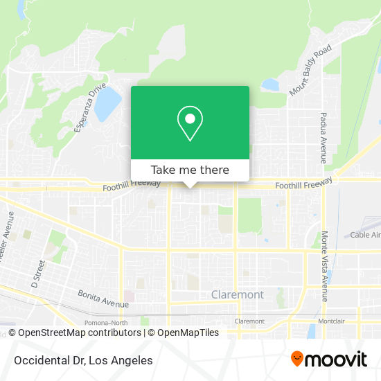 Occidental Dr map