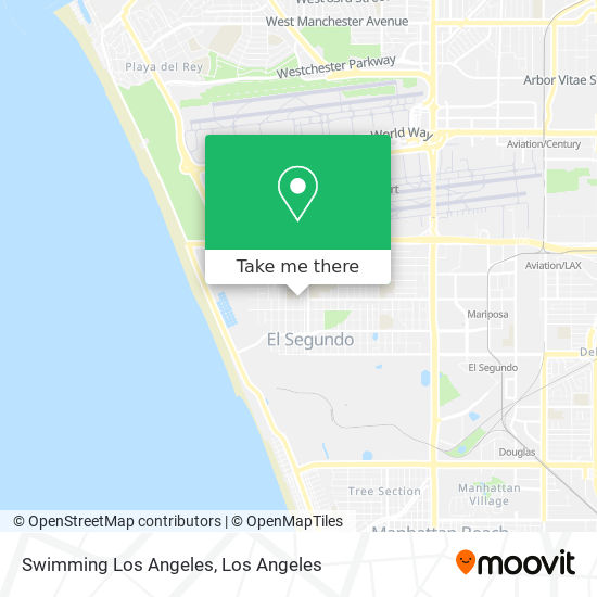 Swimming Los Angeles map