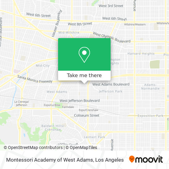 Montessori Academy of West Adams map