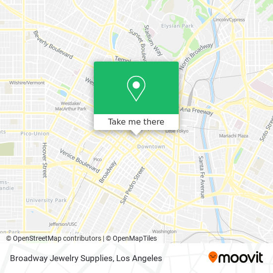 Broadway Jewelry Supplies map