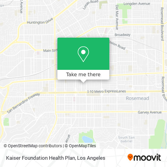 Kaiser Foundation Health Plan map