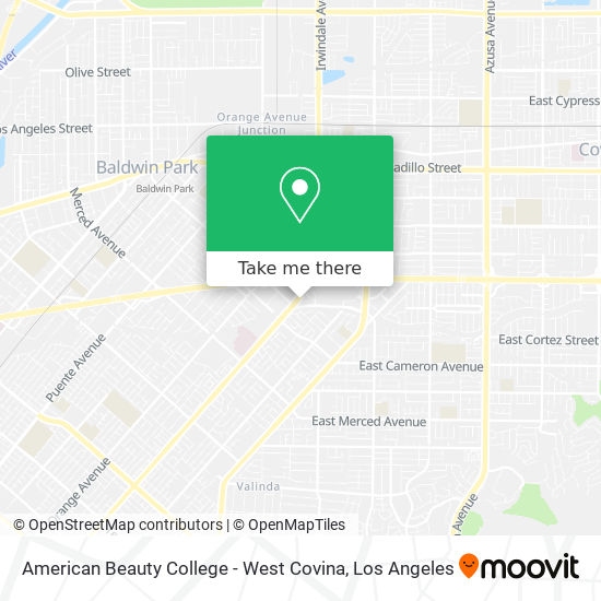 Mapa de American Beauty College - West Covina