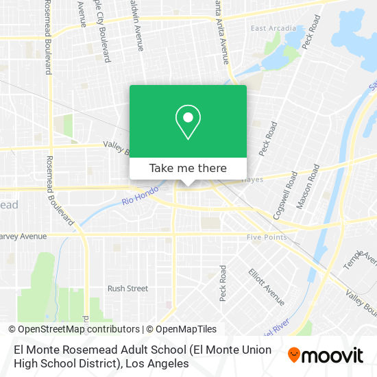 Mapa de El Monte Rosemead Adult School (El Monte Union High School District)